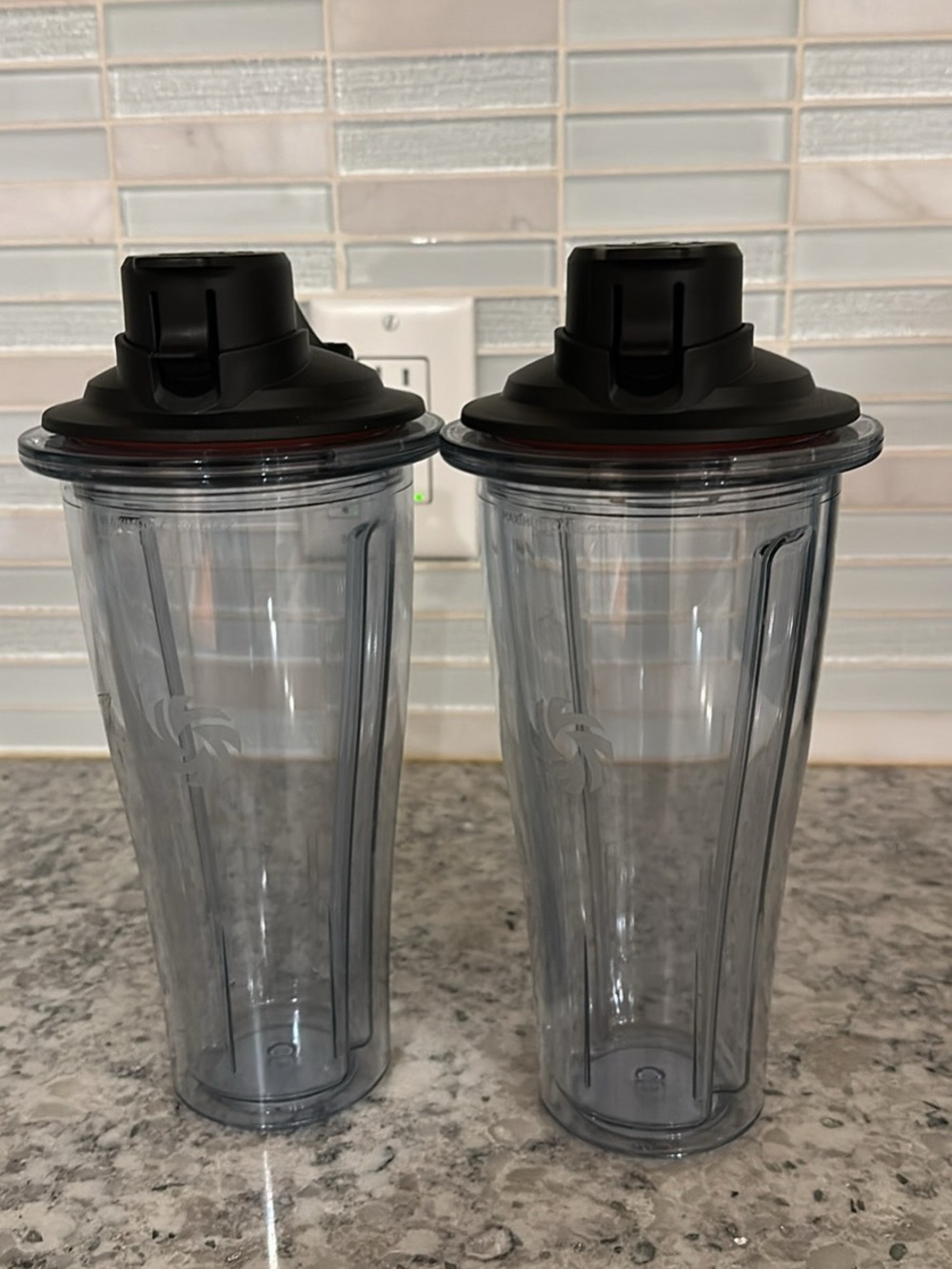 Vitamix Blending Cup Set with Black Lids